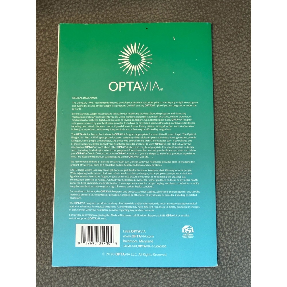 Optavia 3&3 Program Guide Book Step By Step Support To Healthy Eating - Picture 3 of 3